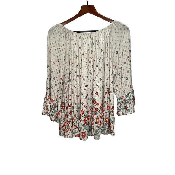 Style & Co Floral Scoop Neck 3/4 Sleeve Blouse Size XL - Picture 10 of 10